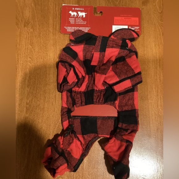 Asstd sizes Pet Pajamas Holiday Plaid Check Fleece PJs XS, S, M, L - Picture 10 of 13